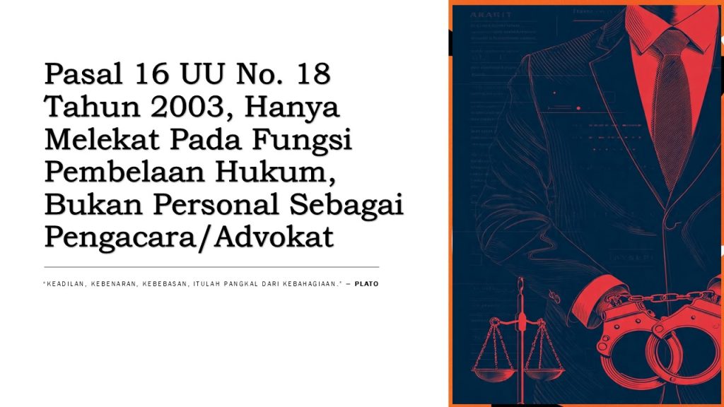 Pasal 16 UU No
