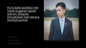 PUTUSAN SIDANG! MK Tolak Gugatan Ijazah Gibran